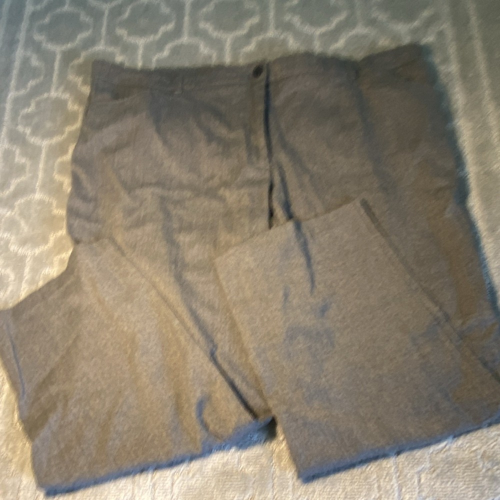 George Petite Dress Pants Womens 26WP Gray‎ Work Office Career Stretch Slacks